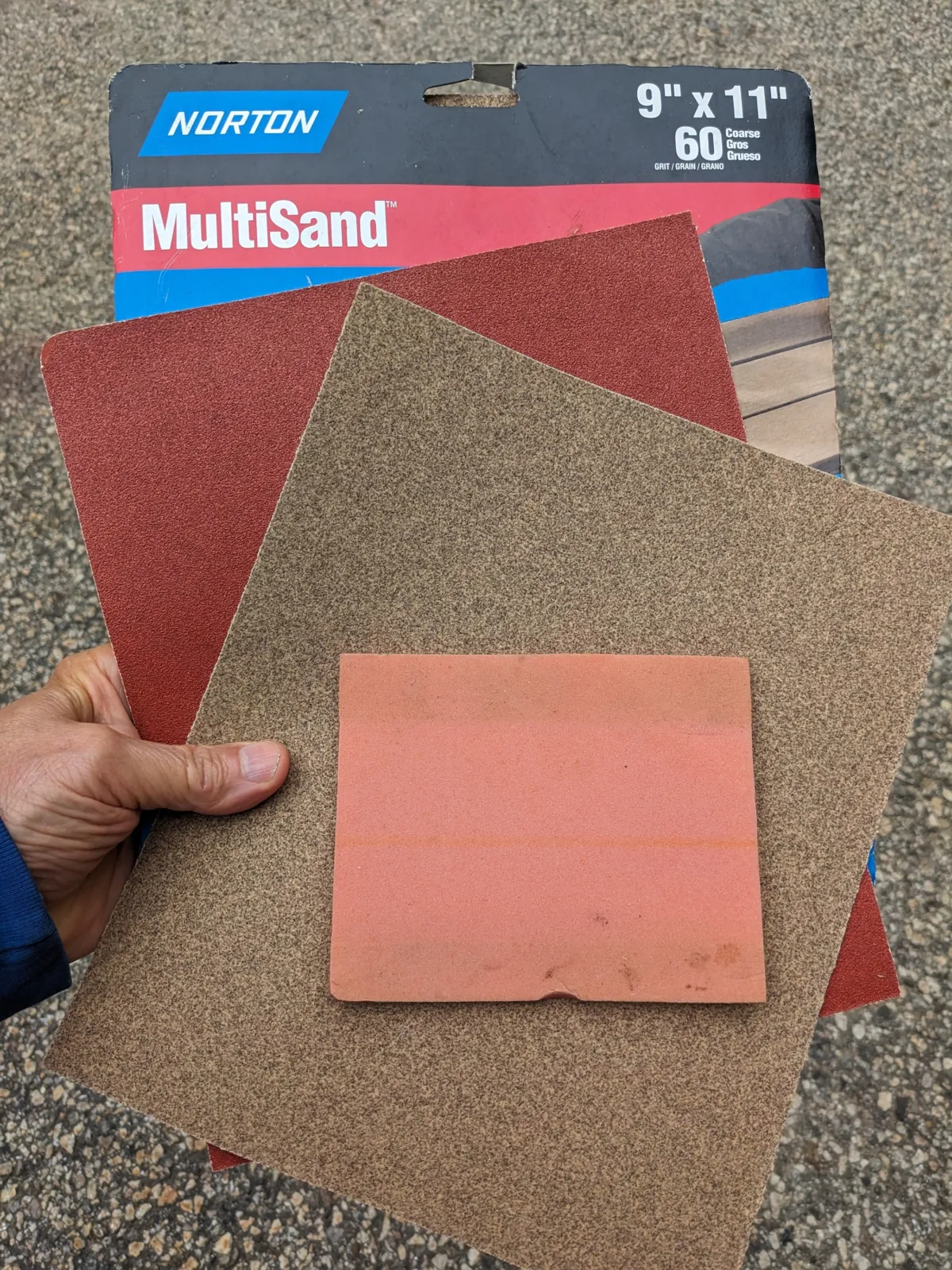 These are just a few samples of the many types of sandpaper in my shop. The small one is a flexible pad made to sand three-dimensional shapes. (Tim Carter/Tribune Content Agency/TNS)