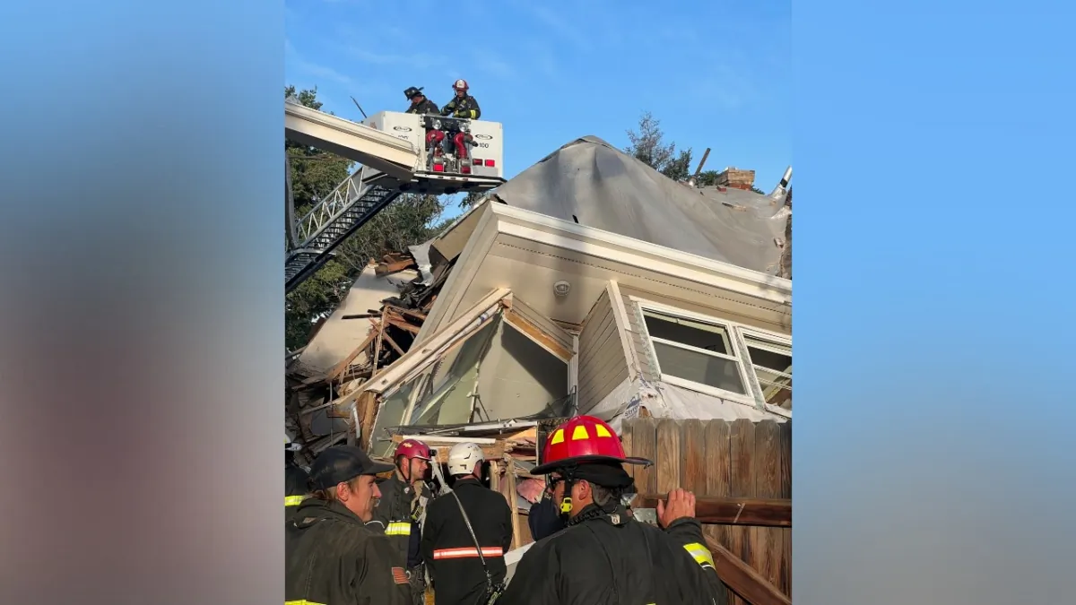 Denver Fire Department emergency crews on scene of an explosion in Denver on Aug. 10, 2023. (Denver Fire Department via AP)