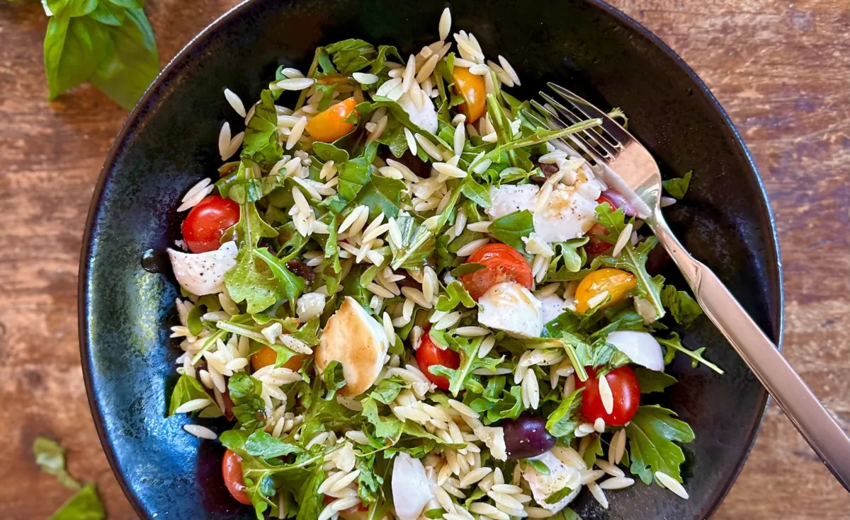 In this summer salad, the emphasis is on the vegetables rather than a carb-laden bowl of pasta interspersed with a few green leaves. (Lynda Balslev for Tastefood)