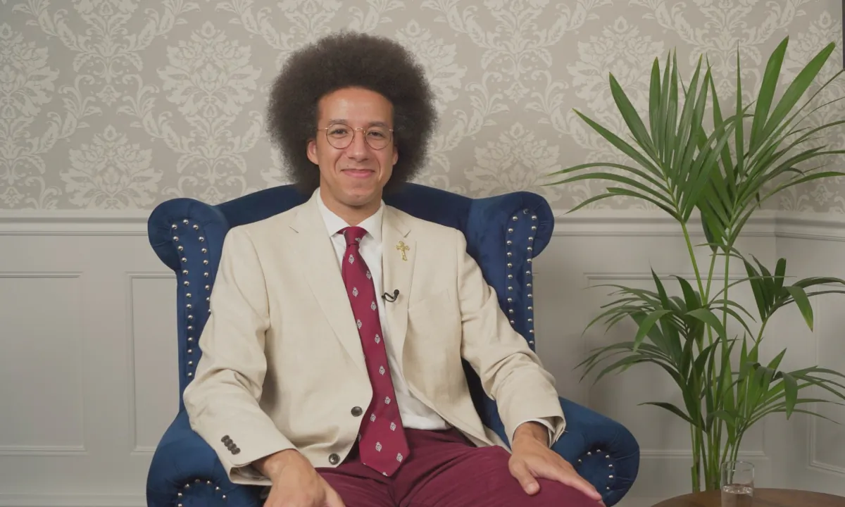 Calvin Robinson speaks to NTD's "British Thought Leaders" programme. (NTD)