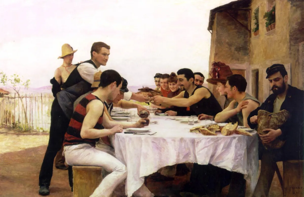 We are judged by the company we keep. “Boaters of the Meurthe,” 1887, by Emile Friant. (Public Domain)