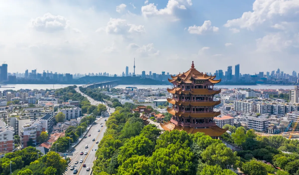 Aerial view of Wuhan, China, in a file photo. (sleepingpanda/Shutterstock)