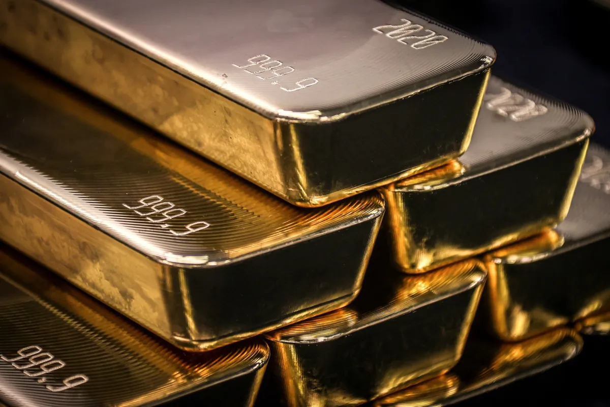 Gold bullion bars are pictured after being inspected and polished on Aug. 5, 2020. (David Gray/AFP via Getty Images)