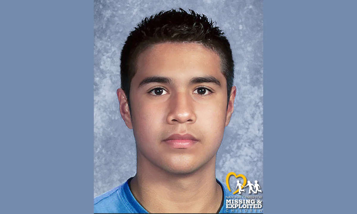 An age-enhanced photo, released on Aug. 11, 2023, of Joshua Keshaba Sierra Garcia of Los Angeles, who was kidnapped in Mexico City, Mexico, on Aug. 12, 2003, when he was 1 year old. His 14-year-old babysitter was murdered. (Courtesy of Federal Bureau of Investigation)