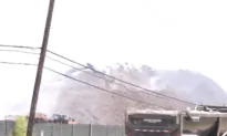 Houston Fire Department Extinguishing the Mulch Fire