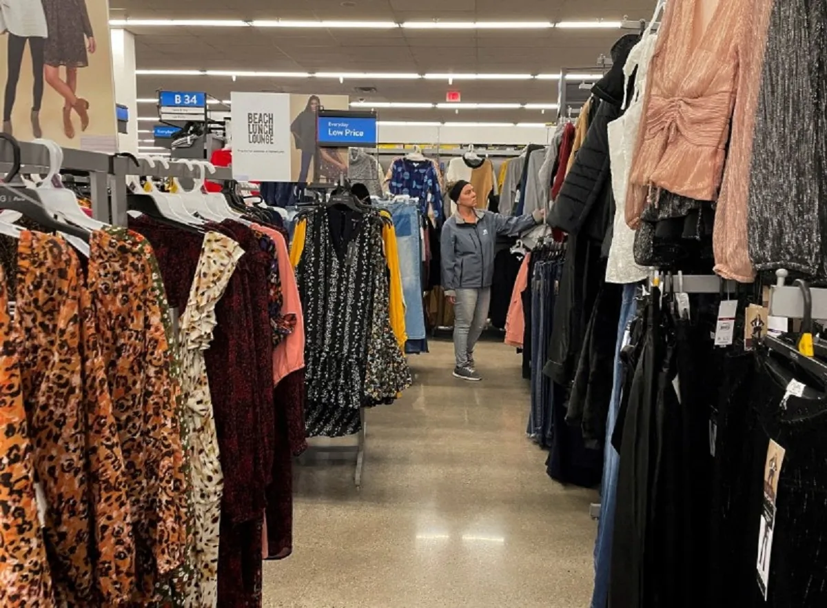 A shopper browses for clothing at a Walmart store in Flagstaff, Ariz., on Oct. 19, 2022. (Lisa Baertlein/Reuters)