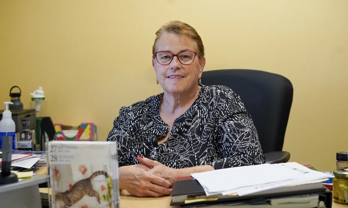 Wallkill Town Clerk Louisa Ingrassia in her office in Middletown, N.Y., on Aug. 9, 2023. (Cara Ding/The Epoch Times)