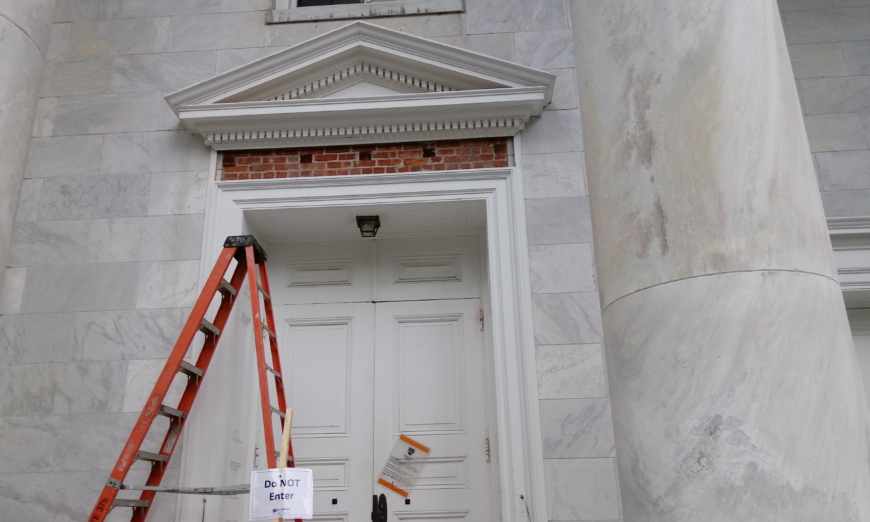 Donor family sues college over ancestor’s chapel name removal.