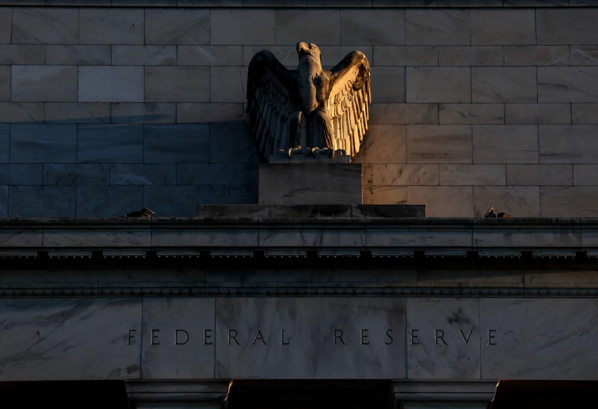The Federal Reserve headquarters pictured in Washington on March 21, 2023. (Kevin Dietsch/Getty Images)