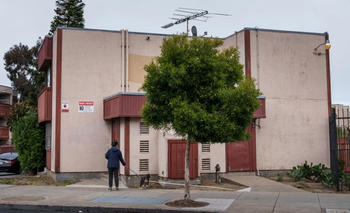 The Freedom House low-income affordable housing is pictured in the Fillmore district of San Francisco on June 27, 2023. (Philip Pacheco/AFP via Getty Images)