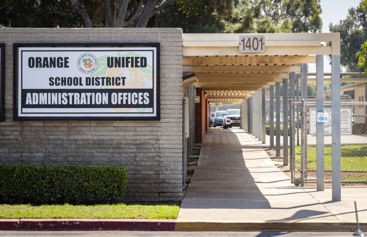The Orange Unified School District offices in Orange, Calif., on Aug. 15, 2023. (John Fredricks/The Epoch Times)