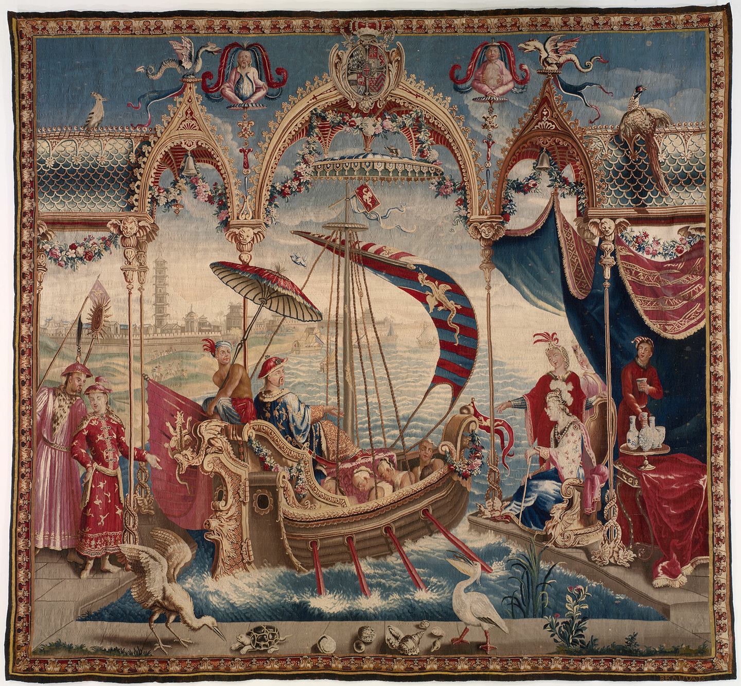 Tapestry scene from the lives of the Chinese emperor Shunzhi
