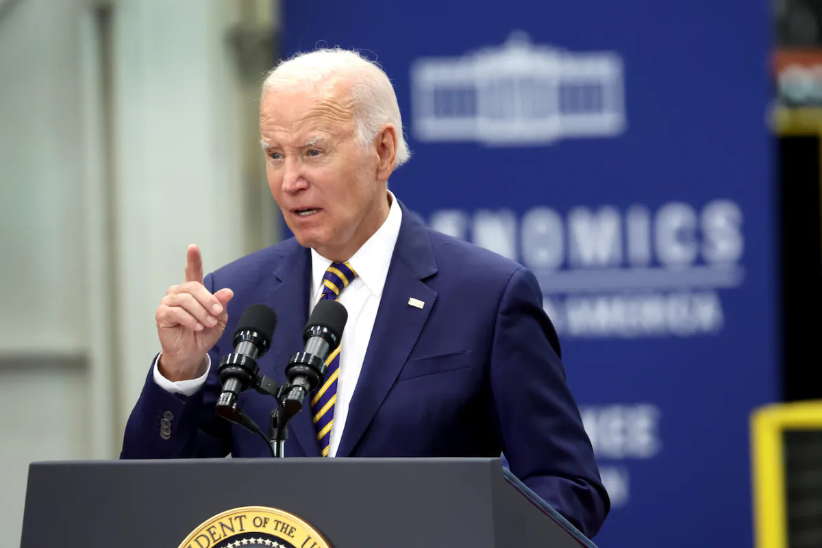 President Joe Biden speaks in Milwaukee on Aug. 15, 2023. (Scott Olson/Getty Images)