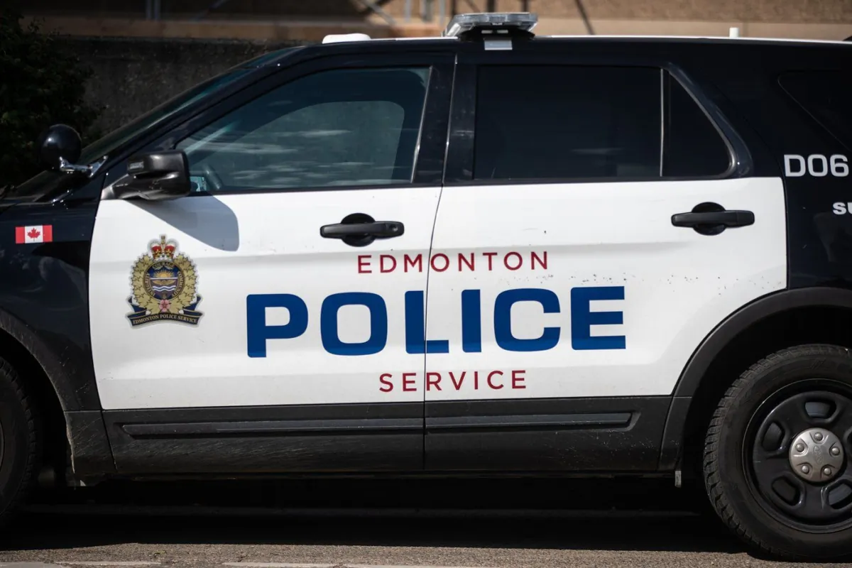An Edmonton Police Service vehicle in Edmonton, Alta., on Aug. 1, 2023. (The Canadian Press/Jason Franson)
