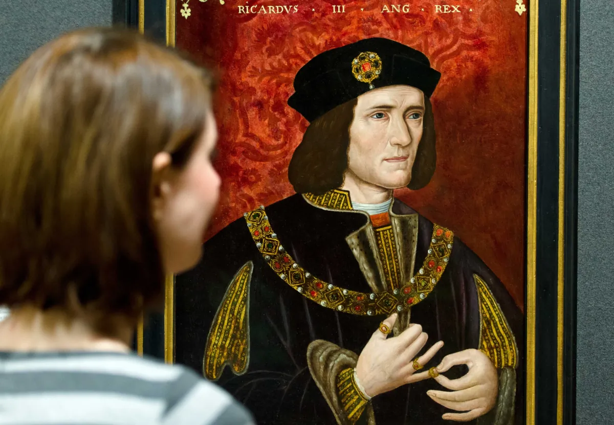 A painting of King Richard III by an unknown artist is displayed in the National Portrait Gallery in central London on Jan. 25, 2013. (Leon Neal/AFP via Getty Images)