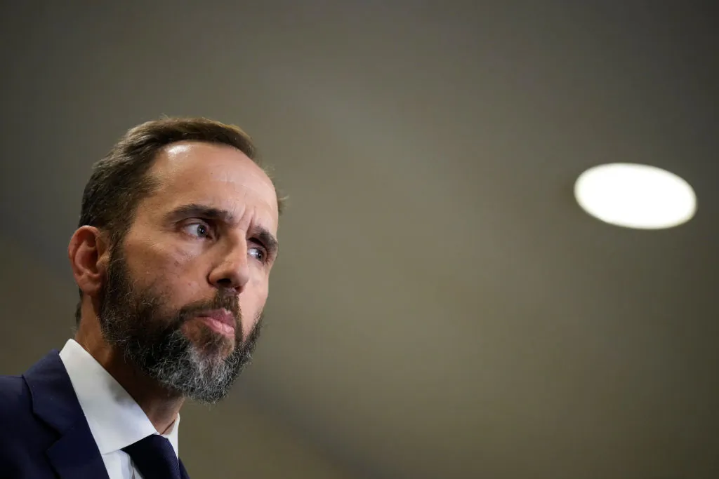 Special counsel Jack Smith delivers remarks on a recently unsealed indictment including four felony counts against former U.S. President Donald Trump in Washington, on Aug. 1, 2023. (Drew Angerer/Getty Images)