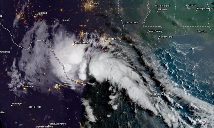 Tropical Storm Harold hits Texas coast.