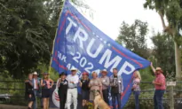 Trump Supporters Rally Near Entrance of Fulton County Jail