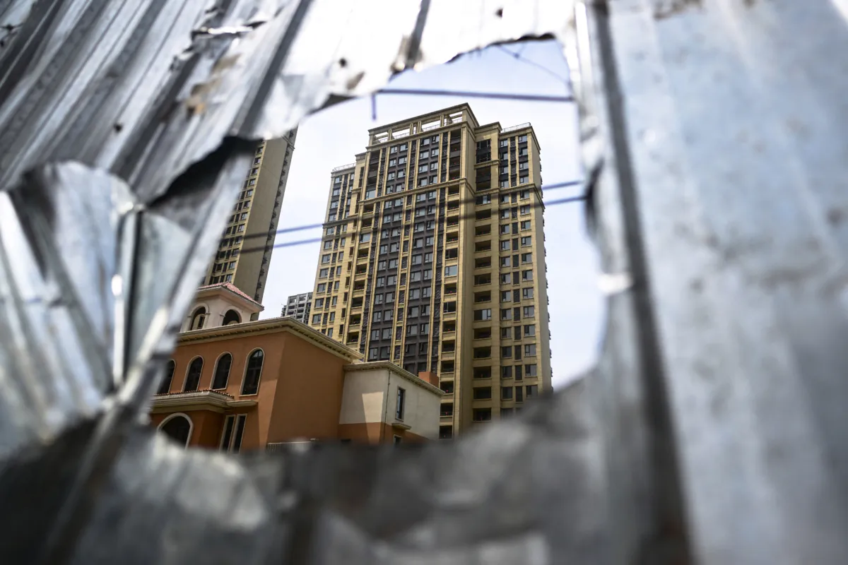 Unfinished apartment buildings in Xinzheng City in Zhengzhou, China's central Henan Province, on June 20, 2023. (PEDRO PARDO/AFP via Getty Images)
