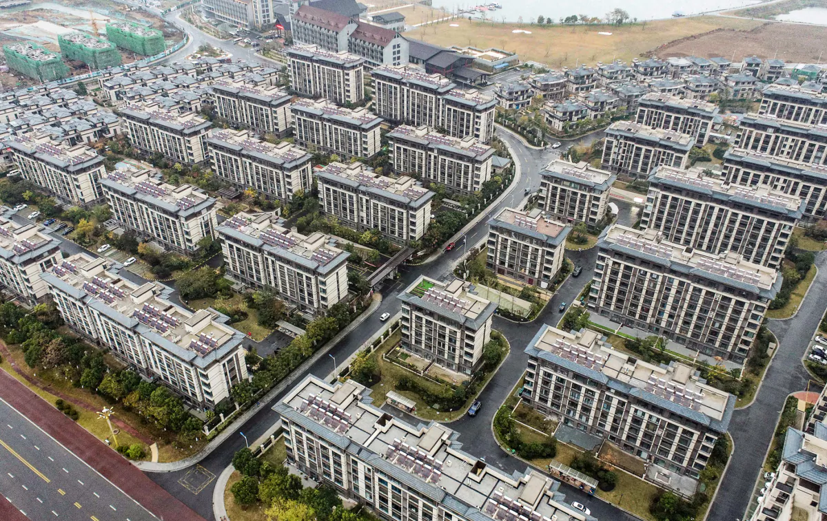 Residental buildings in Huaian, Jiangsu Province, China, on Nov. 16, 2022. (STR/AFP via Getty Images)