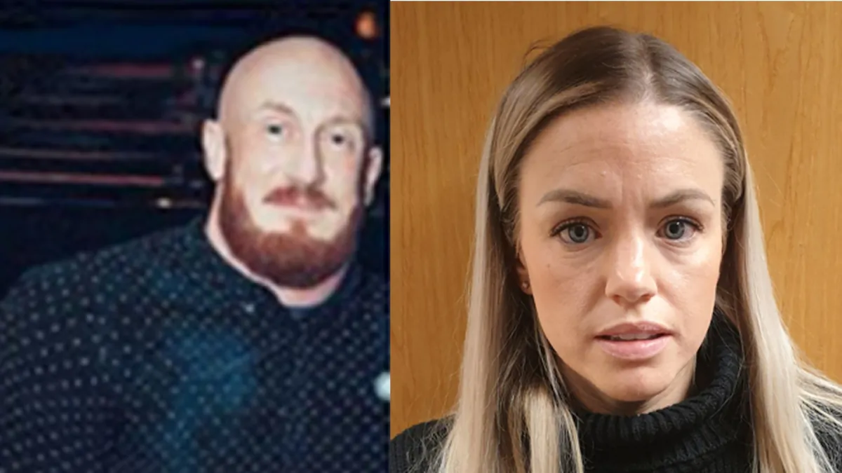 Undated images of Michael Hillier (L) and Rachel Fulstow (R) who were both convicted of the murder of Liam Smith in Wigan, England, on Aug. 23, 2023. (Greater Manchester Police) 