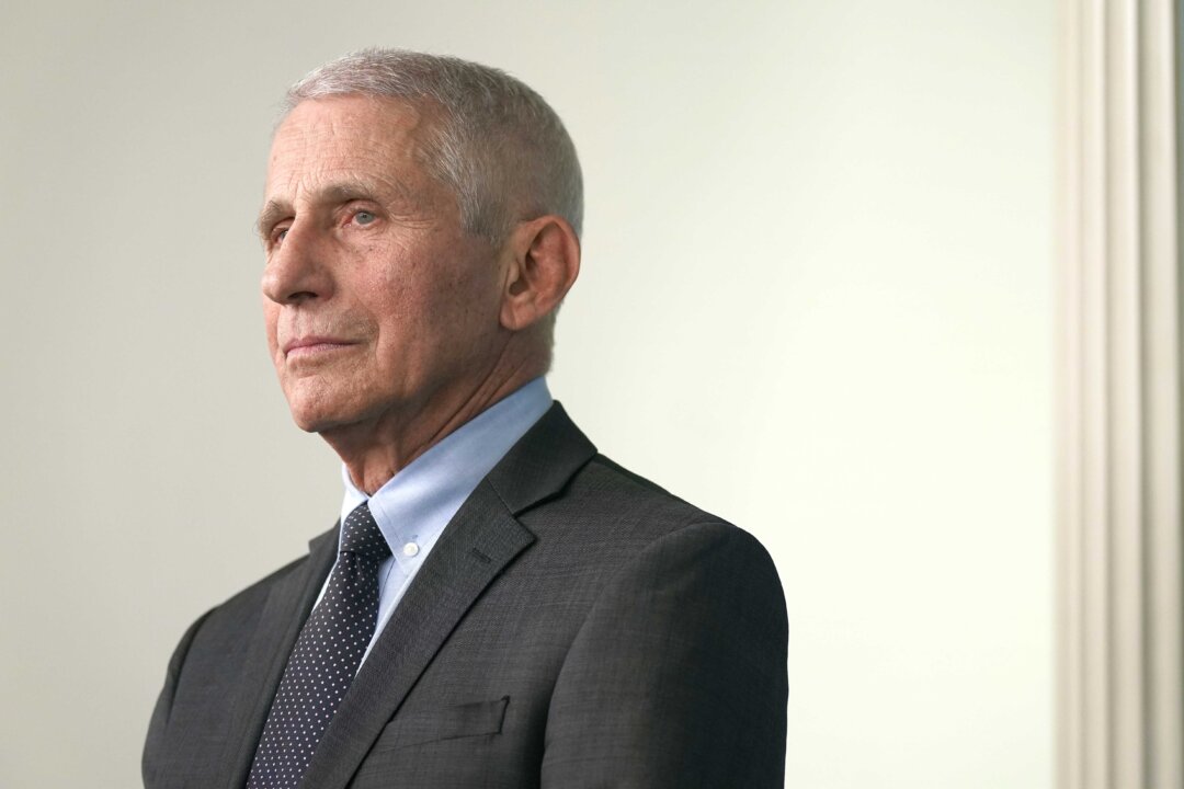 Dr. Anthony Fauci, then-NIAID director, attends a press briefing at the White House in Washington on Nov. 22, 2022. (Patrick Semansky/AP Photo)