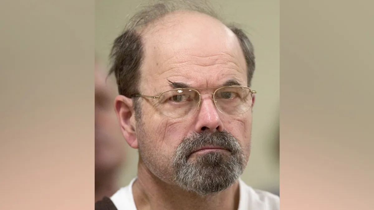 Convicted BTK killer Dennis Rader listens during a court proceeding in El Dorado, Kan., on Oct. 12, 2005. (Travis Heying/Pool/The Wichita Eagle via AP)