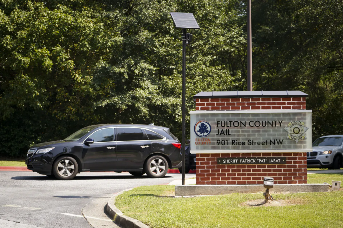 Fulton County Jail in Atlanta, Ga., on Aug. 23, 2023. (Madalina Vasiliu/The Epoch Times)