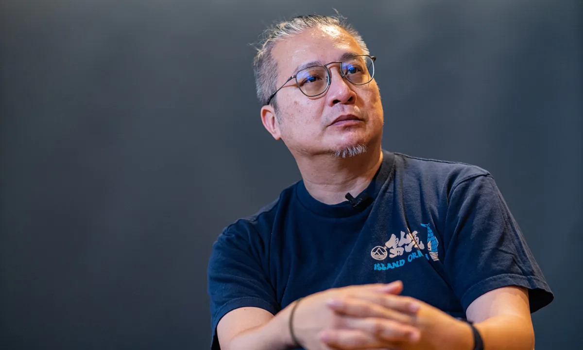 Amos Wong Ho-yin, director of the film “Everyphone Everywhere.” (Benson Lau/The Epoch Times)