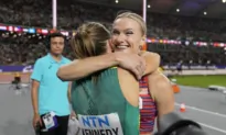 Finishing Tied, Katie Moon and Nina Kennedy Decide to Split the Pole Vault Gold at Worlds