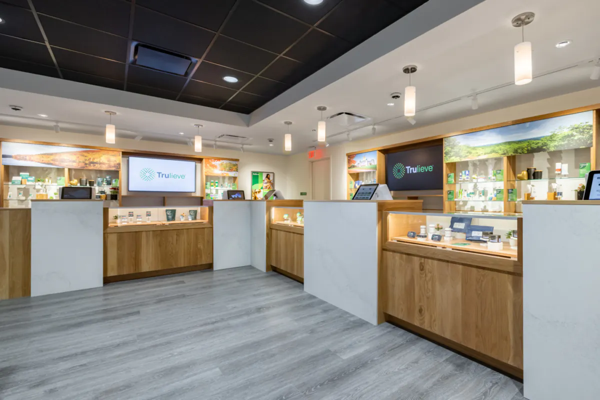Medical marijuana products are displayed at a Trulieve dispensary in Bristol, Connecticut. (Courtesy of Trulieve)