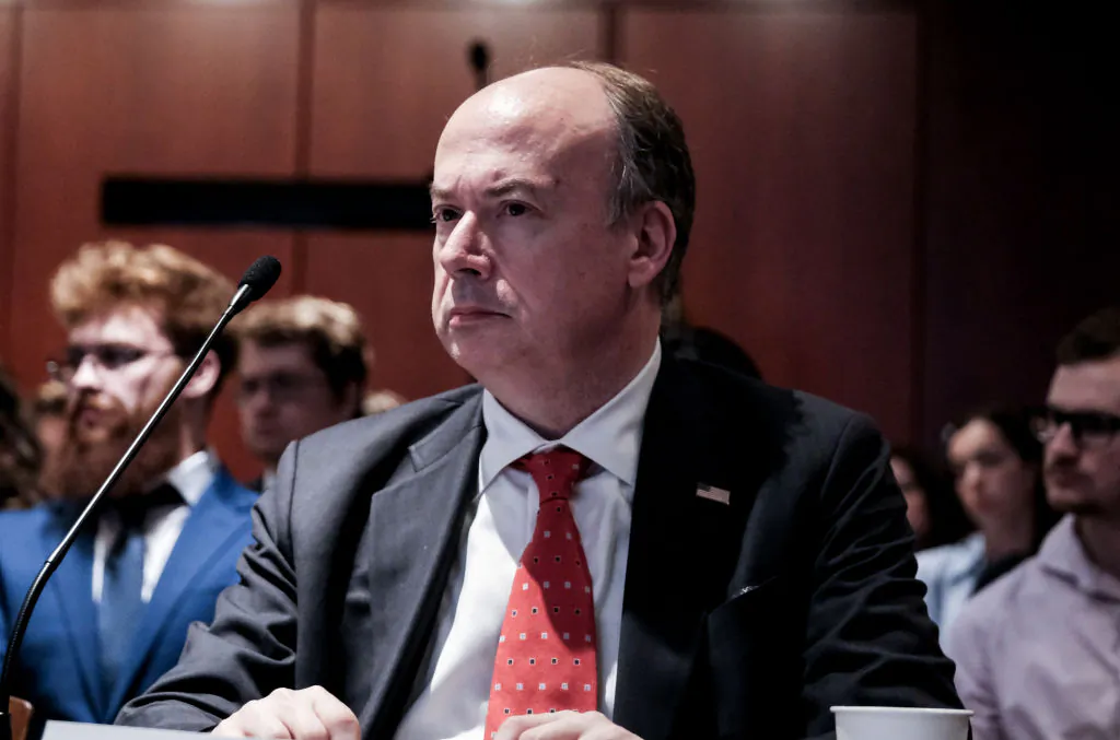 Jeffrey Clark, former acting assistant attorney general, testifies during a January 6th field hearing held by Rep Matt Gaetz (R-Fla.) in the U.S. Capitol in Washington on June 13, 2023. (Michael A. McCoy/Getty Images)