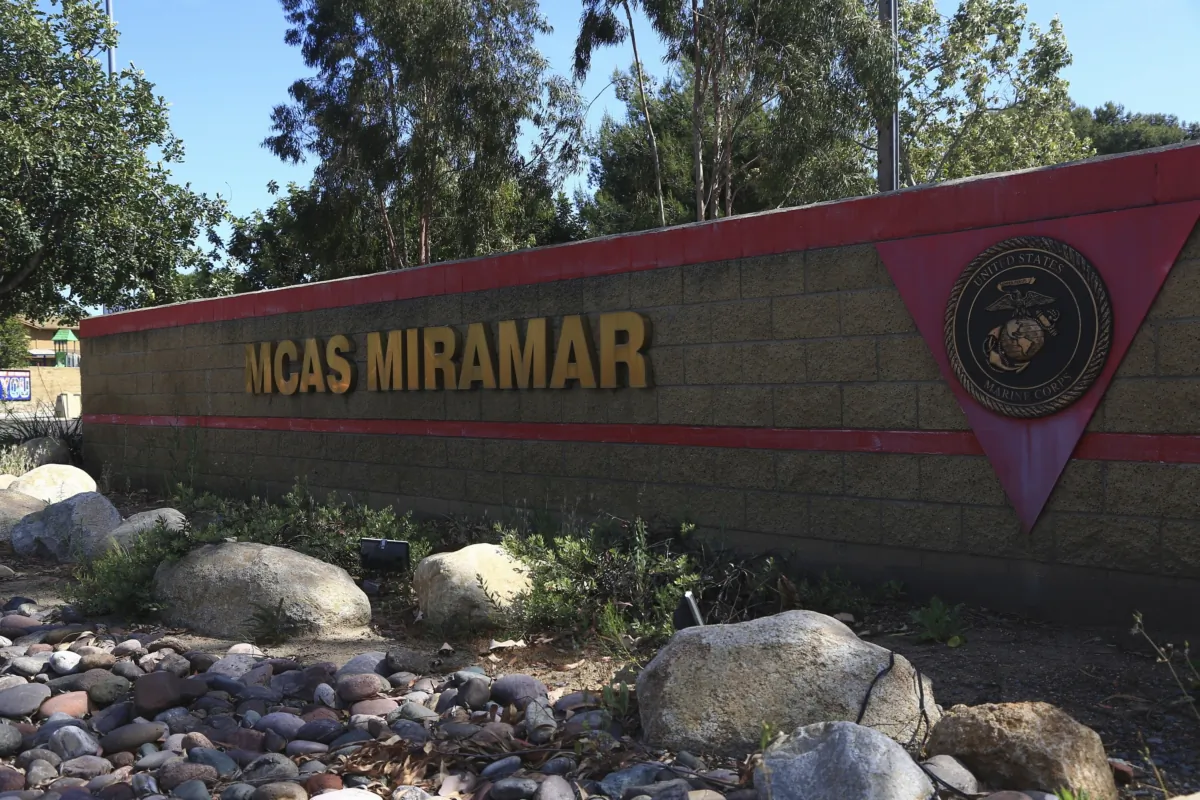 The Marine Corps Air Station Miramar in San Diego on May 14, 2020. (Lance Cpl. Julian Elliott-Drouin/U.S. Marine Corps via AP)