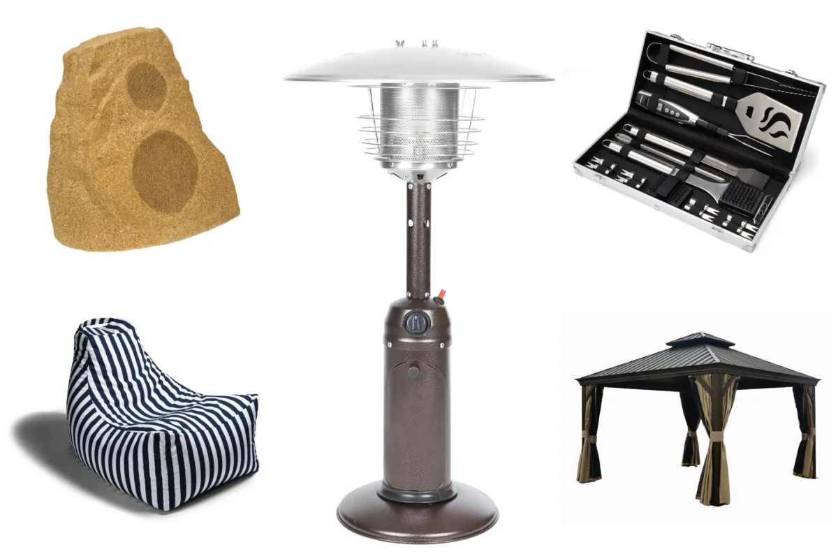 (Courtesy of Kozyard, Klipsch, Fire Sense, Cuisinart, Jaxx Juniper)