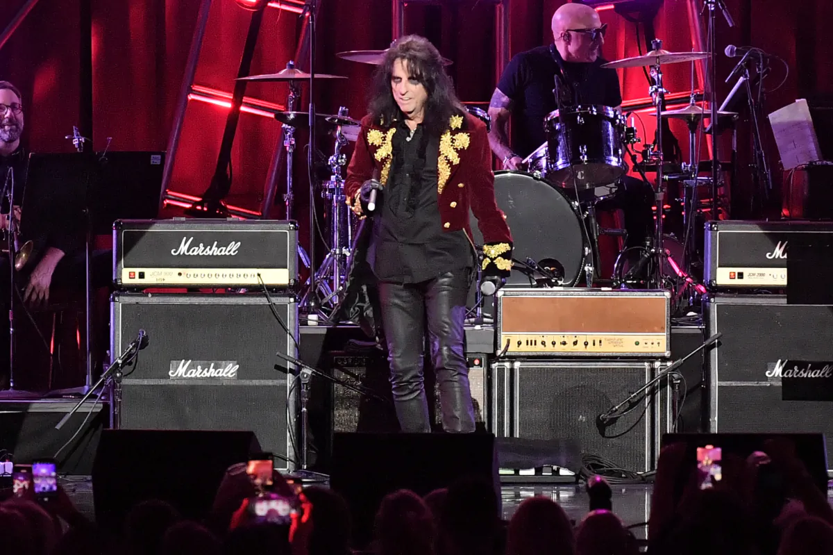 Alice Cooper performs onstage during Keep Memory Alive Hosts Star-Studded Lineup At 26th Annual Power Of Love Gala at MGM Grand Garden Arena in Las Vegas, on Feb. 18, 2023. (Bryan Steffy/Getty Images for Keep Memory Alive)