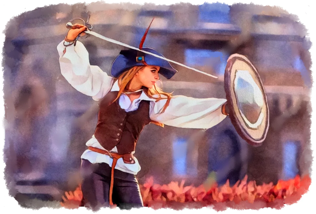 Whether we’re 15 or 65, let’s be sure to keep the sword of play and courage polished up and shining. (Fei Meng)