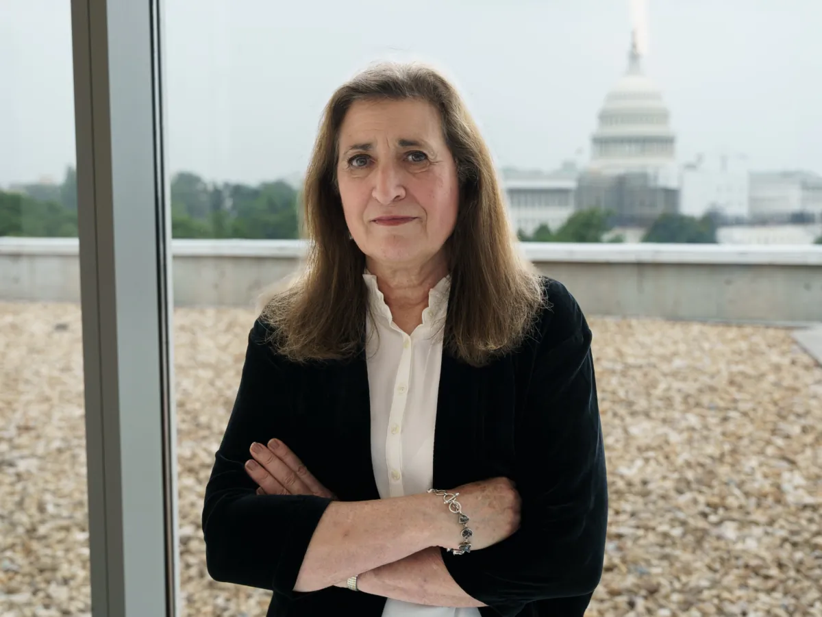 Stella Morabito, senior contributor at The Federalist and author of "The Weaponization of Loneliness: How Tyrants Stoke Our Fear of Isolation to Silence, Divide, and Conquer," in Washington on June 30, 2023.(Wei Wu/The Epoch Times)