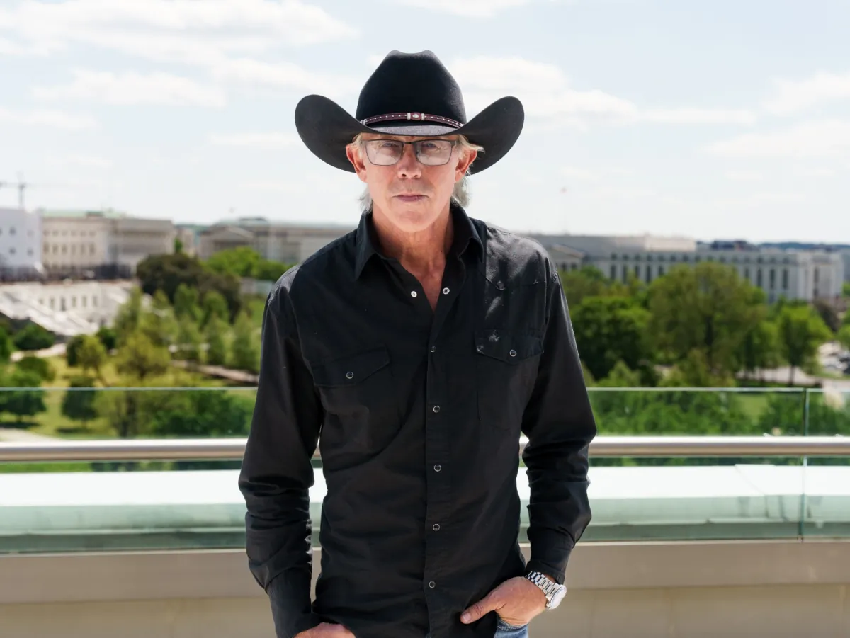 Texas Slim, founder of the Beef Initiative, in Washington on April 22, 2023.(Wei Wu/The Epoch Times) 