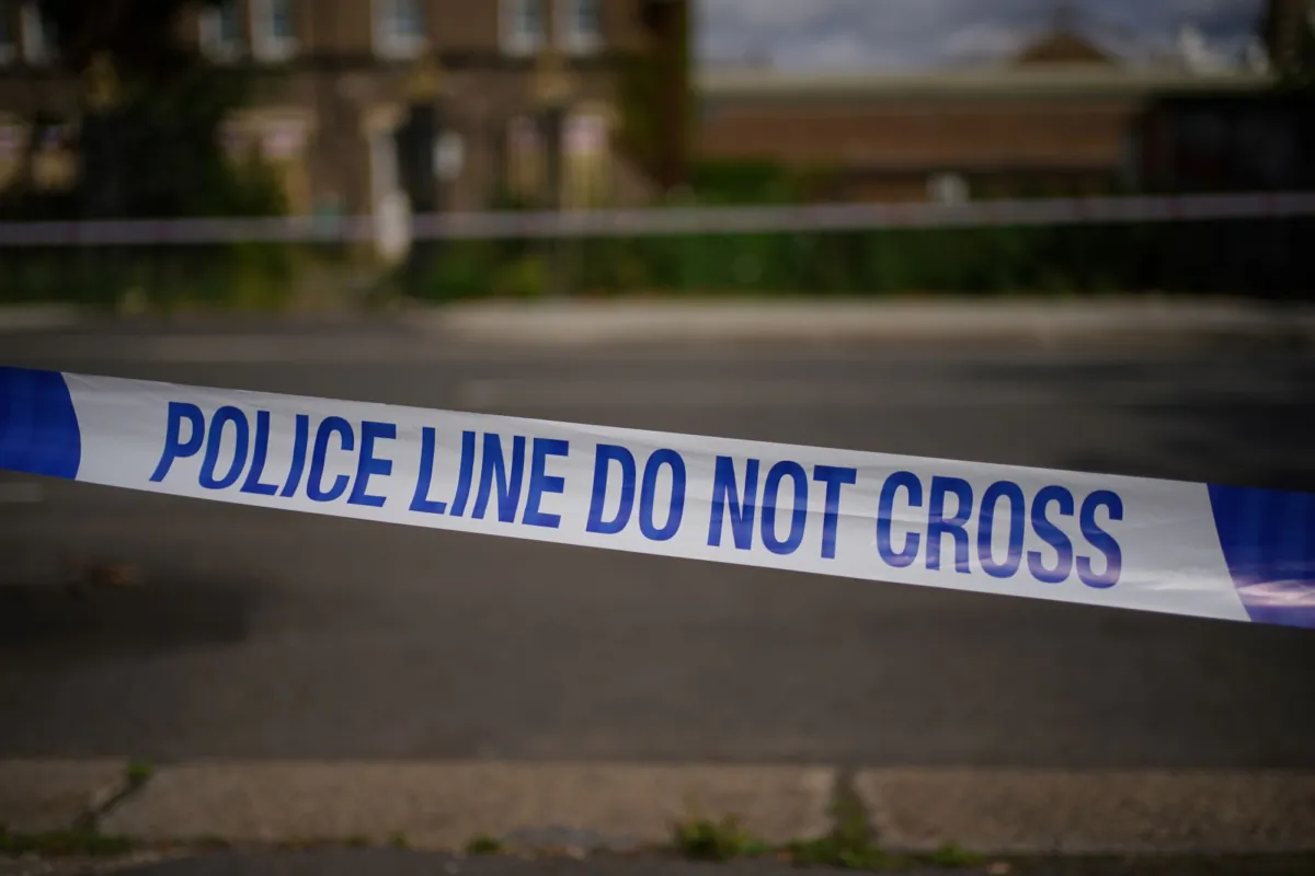 Undated image of police tape at a crime location in England. (PA)