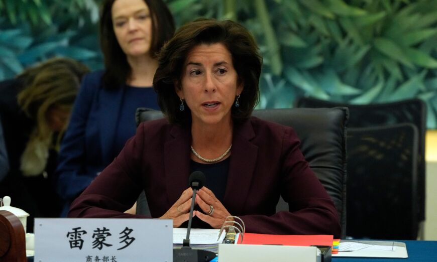 US and China to hold regular talks during Commerce Chief Raimondo’s first meeting in Beijing.