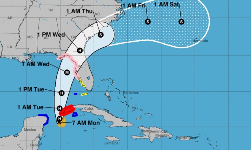 Hurricane Idalia now nears Florida Key West.