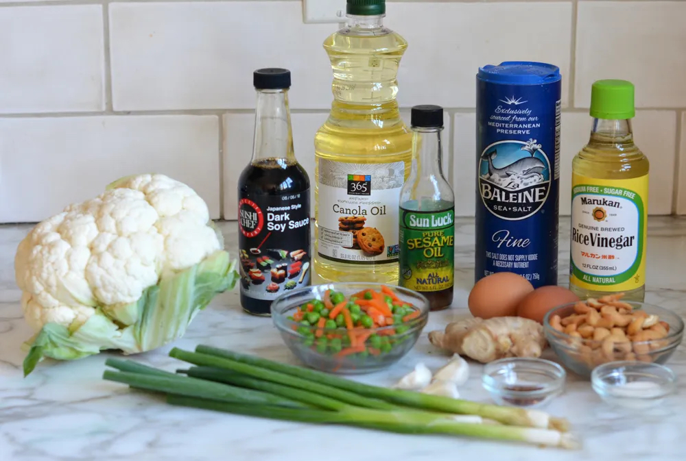 Ingredients for Cauliflower Fried Rice