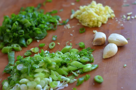 Making Cauliflower Fried Rice