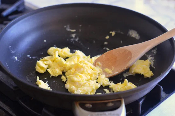 Making Cauliflower Fried Rice