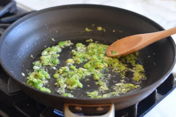 Making Cauliflower Fried Rice