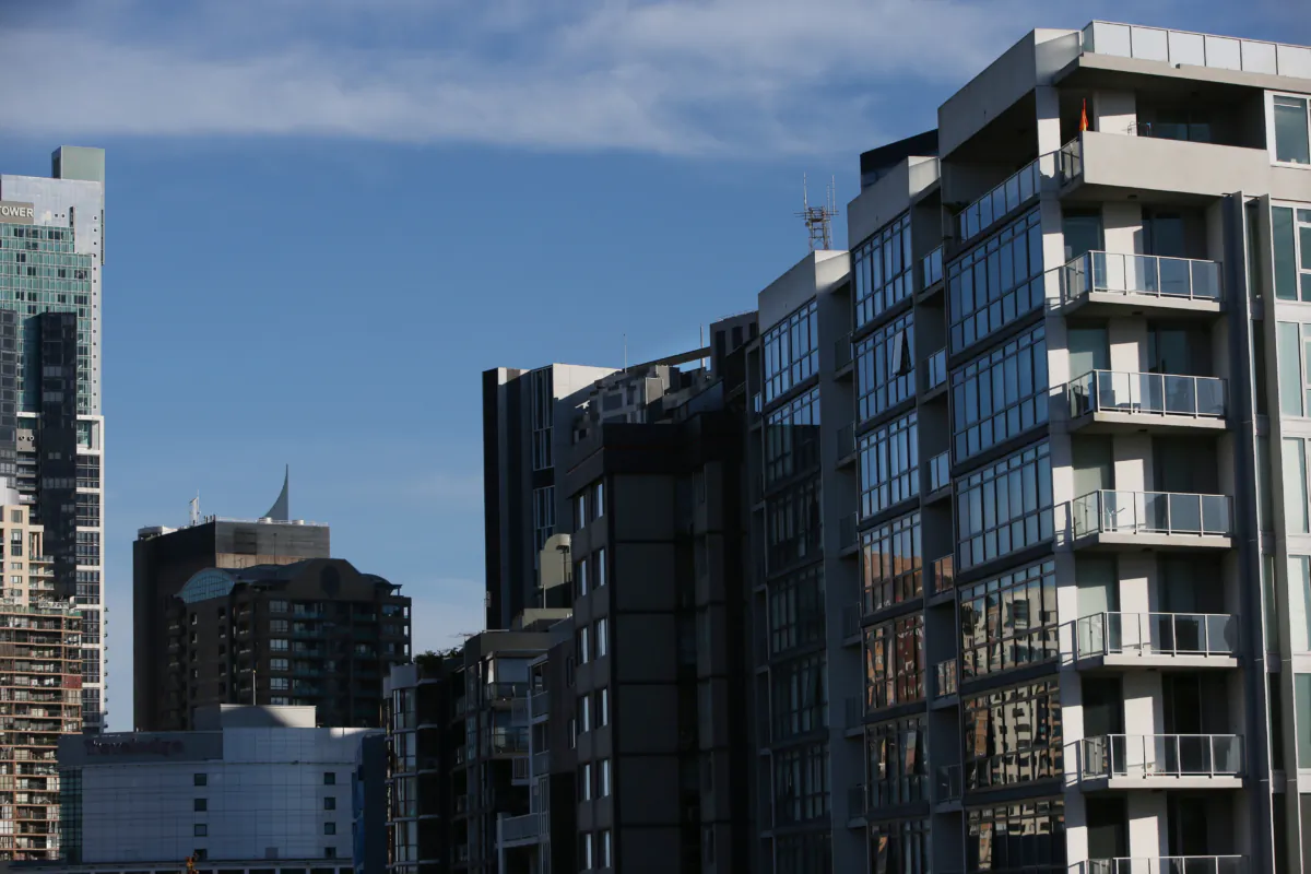 High-rise apartments are seen in the inner city suburb of Surry Hills in Sydney, Australia, on May 8, 2021. (Lisa Maree Williams/Getty Images)