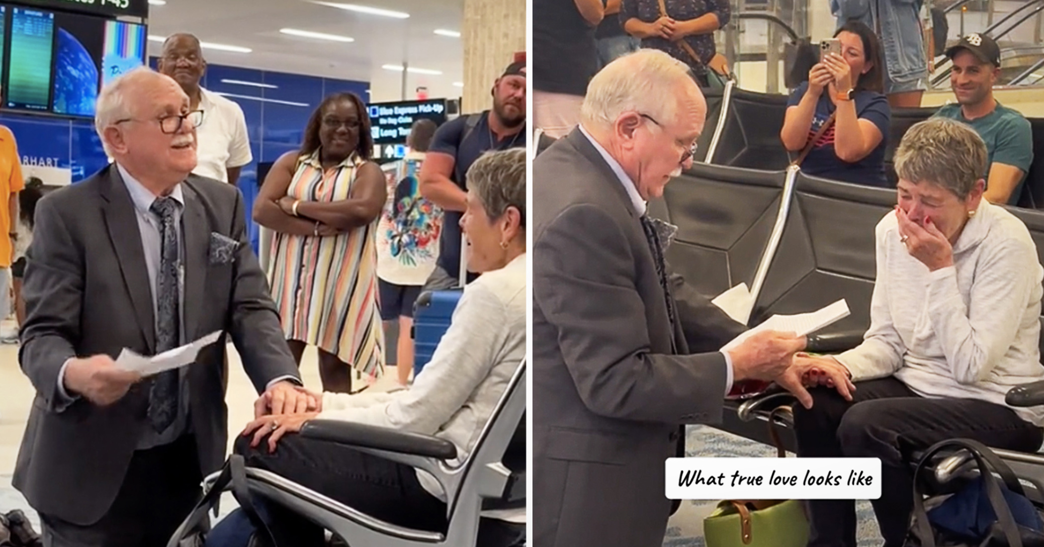 Video: Man, 78, meets his high school crush at the airport and proposes 6 decades later Video: Man, 78, meets his high school crush at the airport and proposes 6 decades later