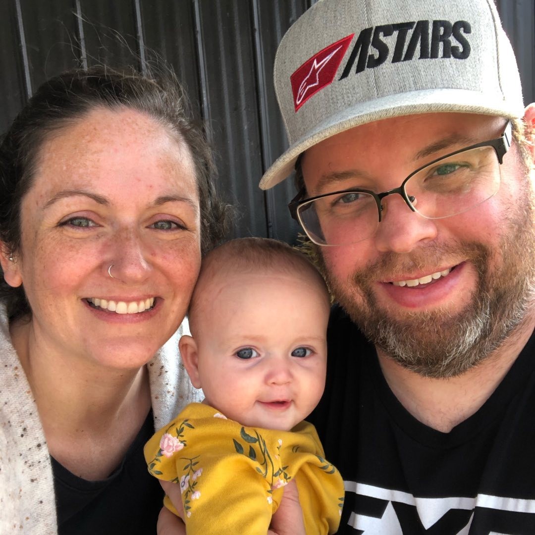 Lindsay Rodney with her husband Adam Rodney and their daughter, Frankie.
