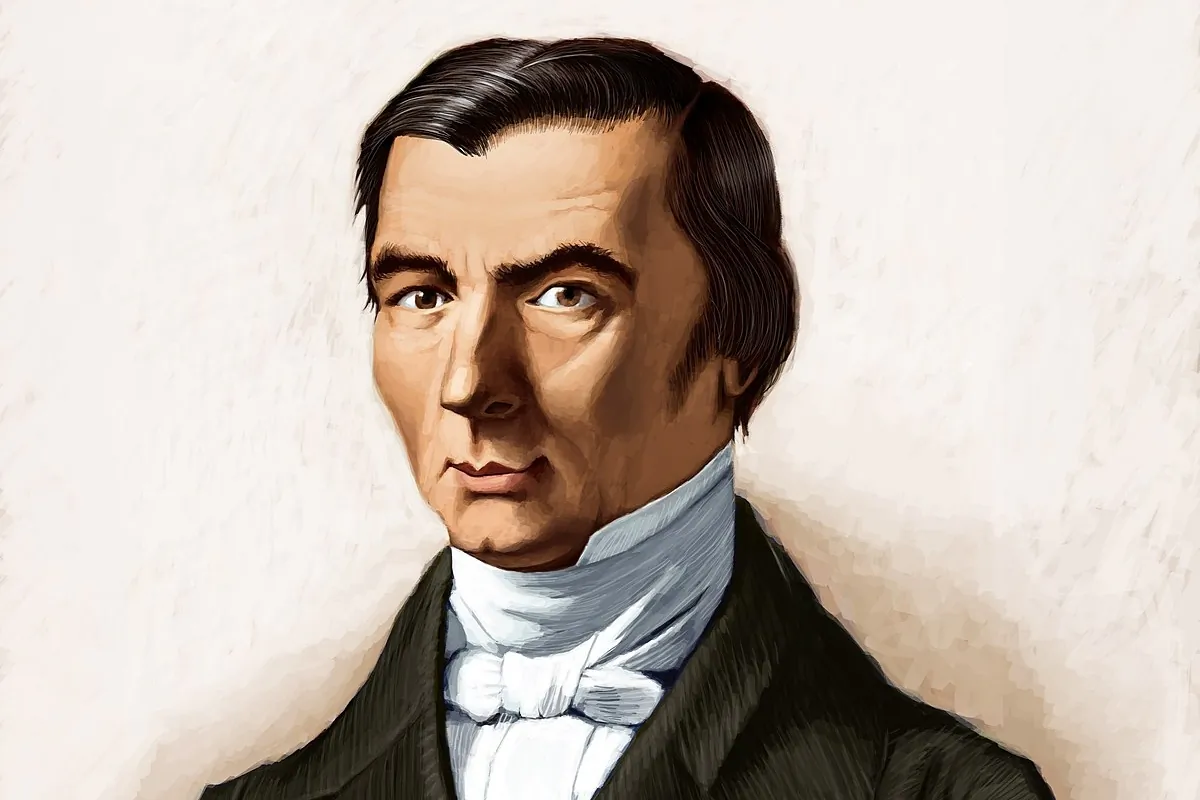 Restoration of a portrait of French economist and writer Frédéric Bastiat. (Public Domain)