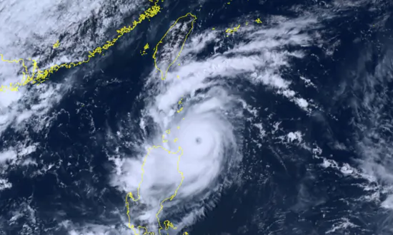 Typhoon Saola Strengthens as It Passes Taiwan on Its Way to China